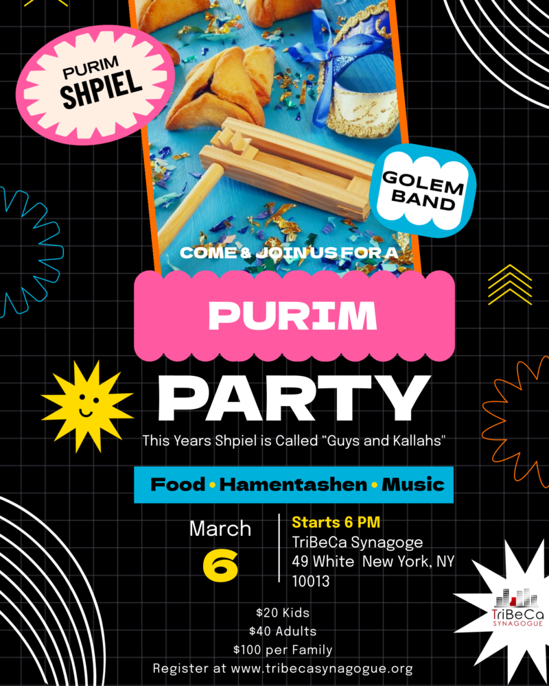 Banner Image for Purim at TriBeCa Synagogue